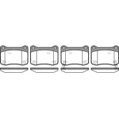 Колодки тормозные дисковые задний для LEXUS IS(ALE2#,GSE2#,USE2#) <b>REMSA 1353.02 / PCA135302</b>