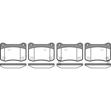 Колодки тормозные дисковые задний для LEXUS IS(ALE2#,GSE2#,USE2#) <b>REMSA 1353.02 / PCA135302</b>