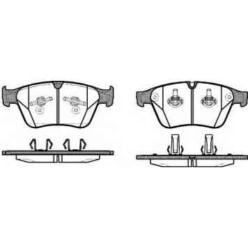 Колодки тормозные дисковые передний для MERCEDES M(W164), R(V251,W251) <b>REMSA 1371.00 / PCA137100</b>