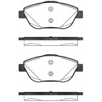 Колодки тормозные дисковые передний для CITROEN C3, DS3 / PEUGEOT 2008 <b>REMSA 1392.10 / PCA139210</b>