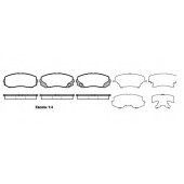 Колодки тормозные дисковые передний <b>REMSA 1405.00 / PCA140500</b>