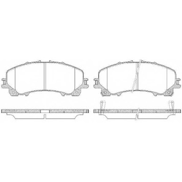 Колодки тормозные дисковые передний для INFINITI Q50 <b>REMSA 1407.12 / PCA140712</b>
