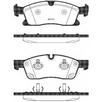 Колодки тормозные дисковые передний для MERCEDES GL(X166), M(W166) <b>REMSA 1430.10 / PCA143010</b>