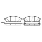 Колодки тормозные дисковые передний для NISSAN NV200 / EVALIA, NV200 <b>REMSA 1434.02 / PCA143402</b>