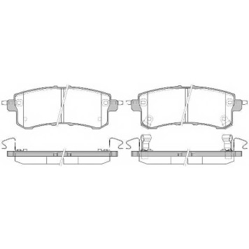 Колодки тормозные дисковые задний для INFINITI QX4, QX56 / NISSAN PATROL(Y62) <b>REMSA 1447.02 / PCA144702</b>