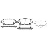Колодки тормозные дисковые передний для TOYOTA AVENSIS(ADT27,ZRT27), VERSO(#AUR2#,#ZGR2#) <b>REMSA 1453.02 / PCA145302</b>