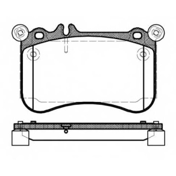 Колодки тормозные дисковые передний для MERCEDES CLS(C218,X218), E(S212,W212), S(C216,W221), SLK(R172) <b>REMSA 1465.00 / PCA146500</b>