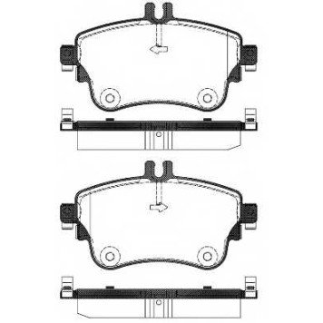 Колодки тормозные дисковые передний для MERCEDES A(W176), B(W242,W246) <b>REMSA 1487.08 / PCA148708</b>