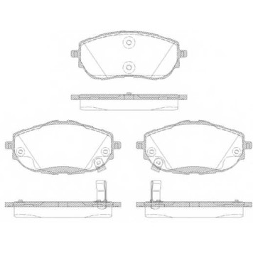 Колодки тормозные дисковые передний для TOYOTA AURIS(ADE18#, NZE18#, ZRE18#, ZWE18#), COROLLA(NDE18#, NRE18#, ZRE17#, ZRE18#) <b>REMSA 1561.02 / PCA156102</b>