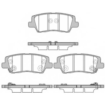 Колодки тормозные дисковые задний <b>REMSA 1564.05 / PCA156405</b>