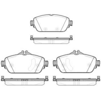 Колодки тормозные дисковые передний для MERCEDES C(W205) <b>REMSA 1592.08 / PCA159208</b>