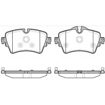Колодки тормозные дисковые передний для BMW 2(F22,F45,F87) <b>REMSA 1599.08 / PCA159908</b>