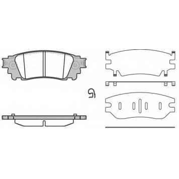 Колодки тормозные дисковые задний для LEXUS NX(AGZ1#,AYZ1#,ZGZ1#) <b>REMSA 1636.00 / PCA163600</b>