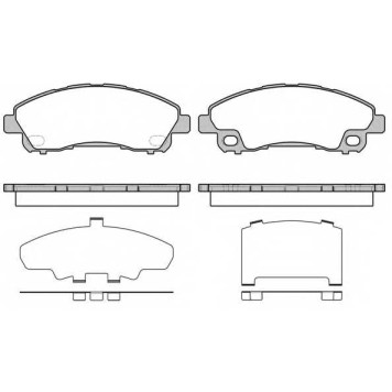Колодки тормозные дисковые задний для MITSUBISHI CANTER(FB#,FE#,FG#) <b>REMSA 1645.00 / PCA164500</b>