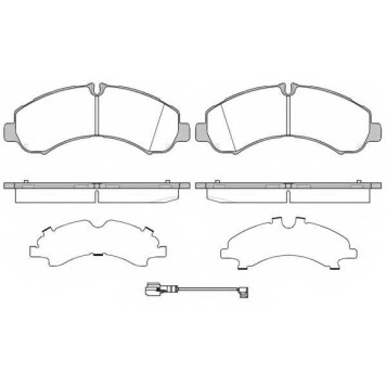 Колодки тормозные дисковые передний для MITSUBISHI CANTER(FB#,FE#,FG#) <b>REMSA 1646.01 / PCA164601</b>