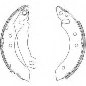 Комплект тормозных колодок задний для FORD ESCORT 81 Express, ESCORT 86 Express, ESCORT, ORION <b>REMSA 4051.00 / ZCA405100</b>