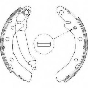 Комплект тормозных колодок задний для DAEWOO TICO(KLY3) <b>REMSA 4086.01 / ZCA408601</b>