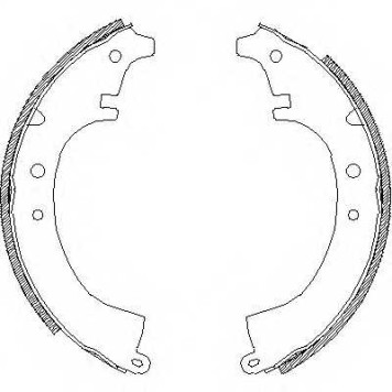 Комплект тормозных колодок задний для DAIHATSU CHARMANT / TOYOTA CARINA, CELICA, CHASER, COROLLA, CORONA, CRESSIDA, LITEACE <b>REMSA 4087.00 / ZCA408700</b>