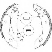 Комплект тормозных колодок задний для CITROEN AX, XSARA, ZX / PEUGEOT 205, 306, 309 <b>REMSA 4095.00 / ZCA409500</b>