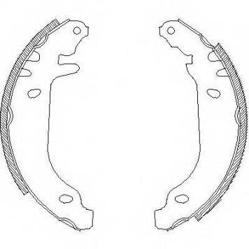 Комплект тормозных колодок задний для RENAULT 11, 19, 21, 9, CLIO, RAPID, SUPER 5, TWINGO <b>REMSA 4169.00 / ZCA416900</b>