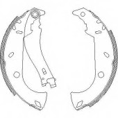 Комплект тормозных колодок задний для FIAT FIORINO, IDEA, MAREA, PALIO, STRADA, TEMPRA S.W., TEMPRA, TIPO, UNO / LANCIA MUSA <b>REMSA 4180.01 / ZCA418001</b>