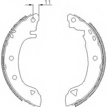 Комплект тормозных колодок задний для CITROEN AX / FIAT BRAVA, BRAVO, MAREA / LANCIA DELTA / RENAULT 19, RAPID <b>REMSA 4182.00 / ZCA418200</b>