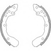 Комплект тормозных колодок задний для KIA SEPHIA(FA) / MAZDA 626(CB,GC,GD) <b>REMSA 4344.00 / ZCA434400</b>
