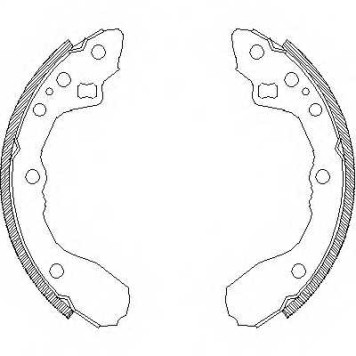 Комплект тормозных колодок задний для KIA SEPHIA(FA) / MAZDA 626(CB,GC,GD) <b>REMSA 4344.00 / ZCA434400</b>