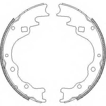 Комплект тормозных колодок задний для HYUNDAI H-1 / KIA BESTA, PREGIO(TB) / MAZDA E-SERIE(SR1,SR2) <b>REMSA 4365.00 / ZCA436500</b>