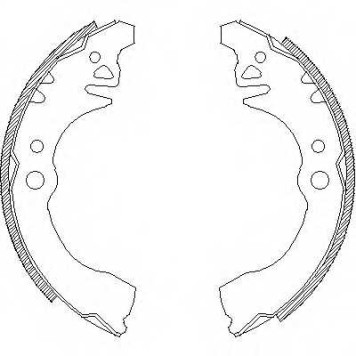 Комплект тормозных колодок задний для DAIHATSU CHARADE(G100, G101, G102, G11, G200, G202, G203, G30) <b>REMSA 4374.00 / ZCA437400</b>