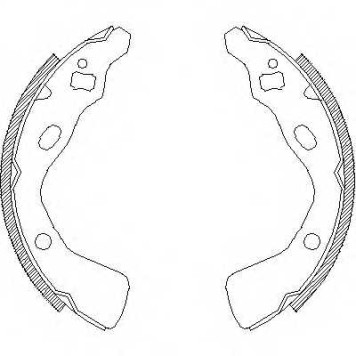Комплект тормозных колодок задний для KIA PRIDE(DA) / MAZDA 121(DA) <b>REMSA 4382.00 / ZCA438200</b>