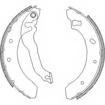 Комплект тормозных колодок задний для FORD ESCORT 91 Express(AVL), ESCORT 95(AVL), ESCORT(ANL,AVL,GAL) <b>REMSA 4395.00 / ZCA439500</b>