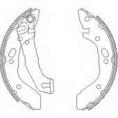 Комплект тормозных колодок задний для HYUNDAI ACCENT(X-3), PONY / EXCEL(X-2), PONY(X-2), S(SLC) <b>REMSA 4401.00 / ZCA440100</b>