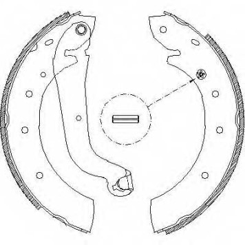 Комплект тормозных колодок задний для FORD MAVERICK(UDS,UNS) / NISSAN SERENA(C23M), TERRANO(R20), VANETTE(HC 23) <b>REMSA 4514.01 / ZCA451401</b>