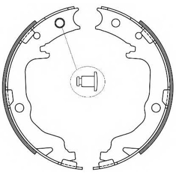 Комплект колодок стояночной тормозной системы REMSA ZCA464100 / 4641.00