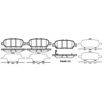 Колодки тормозные дисковые задний для INFINITI EX, G, M(Y51), Q60, Q70(Y51) / NISSAN LEAF, MURANO(Z51) / SUZUKI GRAND VITARA(JT) <b>ROADHOUSE 2876.41 / 24871</b>