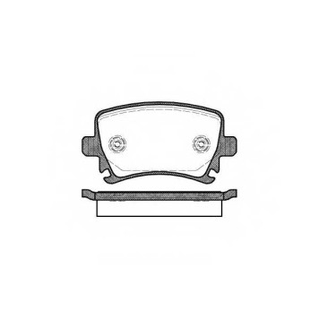 Колодки тормозные дисковые задний для AUDI A3, A4, A6, TT / SKODA OCTAVIA, SUPERB, YETI / VW CADDY, CC, EOS, GOLF, JETTA, PASSAT, SCIROCCO, SHARAN, TIGUAN, TOURAN <b>ROADHOUSE 21031.00 / PSX2103100</b>