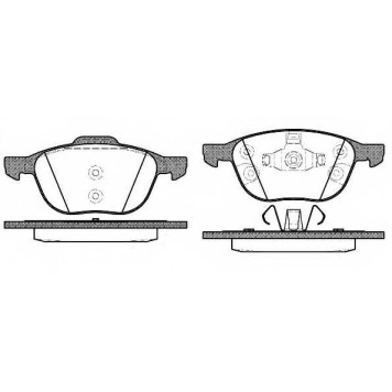 Колодки тормозные дисковые передний для FORD C-MAX(DXA/CB7,DXA/CEU), ECOSPORT, FOCUS / VOLVO V40 <b>ROADHOUSE 21082.30 / PSX2108230</b>