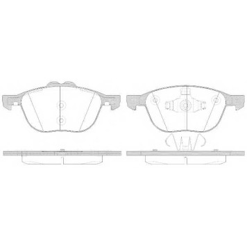 Колодки тормозные дисковые передний для FORD KUGA(DM2), TOURNEO CONNECT, TRANSIT CONNECT <b>ROADHOUSE 21082.50 / PSX2108250</b>