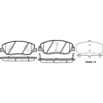 Колодки тормозные дисковые передний для HYUNDAI GENESIS, SANTA FE / KIA CARNIVAL / GRAND CARNIVAL, SORENTO / SSANGYONG ACTYON SPORTS, KORANDO <b>ROADHOUSE 21226.02 / PSX2122602</b>