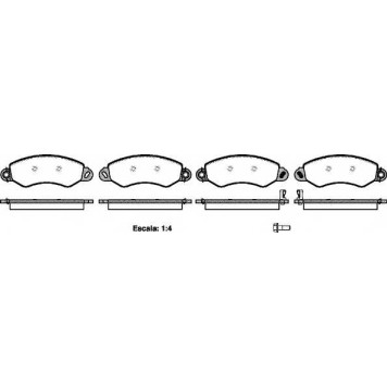 Колодки тормозные дисковые передний <b>ROADHOUSE 21255.02 / PSX2125502</b>