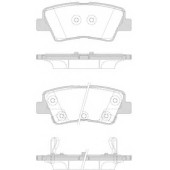 Колодки тормозные дисковые задний для HYUNDAI ELANTRA(MD,UD), i40 CW(VF), i40(VF), SONATA(NF,YF), TUCSON(JM), VELOSTER(FS) / KIA RIO(UB) <b>ROADHOUSE 21362.42 / PSX2136242</b>