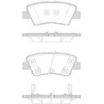 Колодки тормозные дисковые задний для HYUNDAI ELANTRA(MD,UD), i40 CW(VF), i40(VF), SONATA(NF,YF), TUCSON(JM), VELOSTER(FS) / KIA RIO(UB) <b>ROADHOUSE 21362.42 / PSX2136242</b>