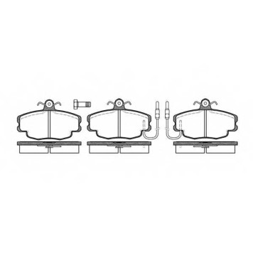 Колодки тормозные дисковые передний для PEUGEOT 205, 309 / RENAULT 11, 18, 19, 21, 25, 5, 9, ESPACE, FUEGO, MEGANE, RAPID, SUPER 5 <b>ROADHOUSE 2141.02 / PSX214102</b>