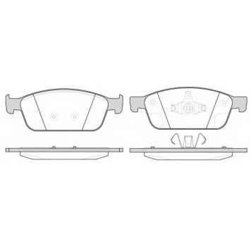 Колодки тормозные дисковые передний для FORD FOCUS, KUGA(DM2), TOURNEO CONNECT, TRANSIT CONNECT <b>ROADHOUSE 21510.10 / PSX2151010</b>