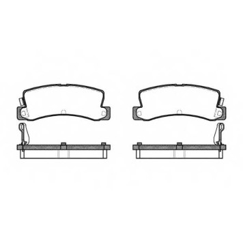 Колодки тормозные дисковые задний для TOYOTA CARINA E, CARINA, CELICA, COROLLA FX, COROLLA, MR <b>ROADHOUSE 2214.04 / PSX221404</b>