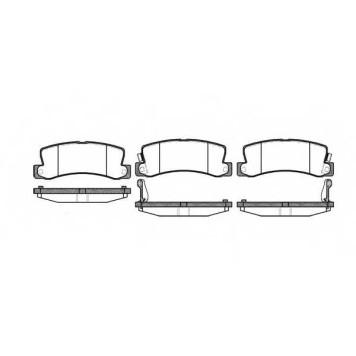 Колодки тормозные дисковые задний для LEXUS RX / TOYOTA AVENSIS, CAMRY, CARINA E, CARINA, CELICA <b>ROADHOUSE 2214.22 / PSX221422</b>