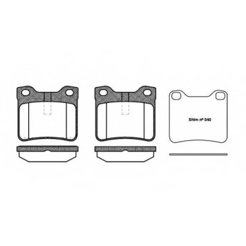 Колодки тормозные дисковые задний для PEUGEOT 406(8B,8C,8E/F), 607(9D,9U) <b>ROADHOUSE 2321.10 / PSX232110</b>