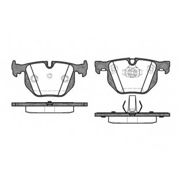 Колодки тормозные дисковые задний для BMW 7(E65,E66,E67) <b>ROADHOUSE 2381.40 / PSX238140</b>