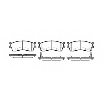 Колодки тормозные дисковые передний для KIA SHUMA(FB) <b>ROADHOUSE 2415.42 / PSX241542</b>